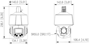 KAMERA DAHUA SZYBKOOBROTOWA ZEWNĘTRZNA SD3E405DB-GNY-A-PV TiOC WizSense ETR