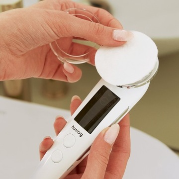 Массажер для лица 4в1, электромассажер, 4 режима работы, круглый, Huslog