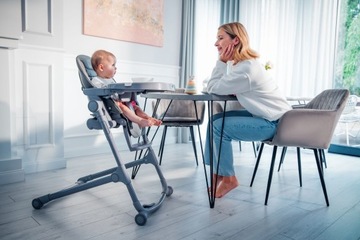 Стульчик для кормления + шезлонг 2в1 до 15кг, складной, мобильный Lionelo Cora