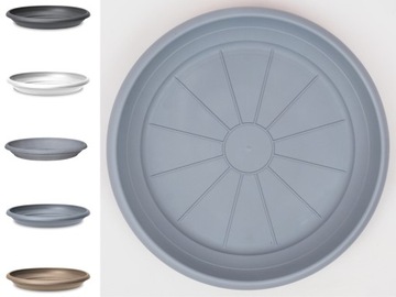 Podstawka pod doniczkę okrągła ciemnoszara 24,5