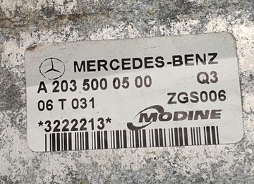 CHLADIČ INTERCOOLER MERCEDES W203 A2035000500