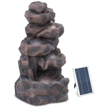 FONTANNA OGRODOWA TARASOWA SOLARNA KASKADOWA IMITACJA SKAŁ OBIEG ZAMKNIĘTY