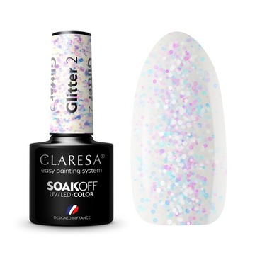 CLARESA GLITTER 2 Lakier hybrydowy 5 ml
