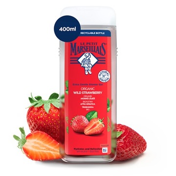 LE PETIT MARSEILLAIS Delikatny żel pod prysznic Truskawka 400ml