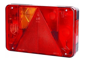 Lampa tylna przyczepki przyczepy na żarówki uniwersalna trójkąt Lewa mocna