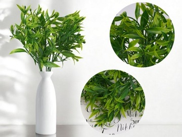 ИСКУССТВЕННЫЕ ЦВЕТЫ ДЕКОРАТИВНАЯ Веточка РУСКУС 32см ИСКУССТВЕННЫЕ РАСТЕНИЯ ЛИСТЬЯ КЛИН