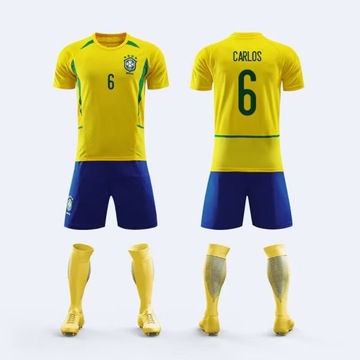 2002 CBF Home Soccer Kit Nr 11 Ronaldinho Socks