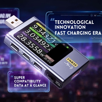 FNIRSI FNB58 Измеритель порта USB Type-C с Bluetooth