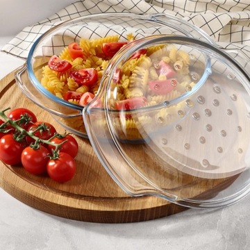 СТЕКЛЯННАЯ ПОСЫЛОЧНАЯ ПОСУДА ОБЪЕМОМ 2,4 Л С КРЫШКОЙ