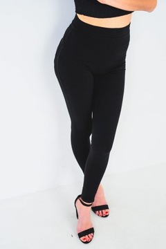 Modelujące legginsy damskie modelujące spodnie double PUSH UP stan S/M