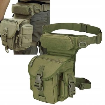 TORBA SASZETKA BIODROWA NA NOGĘ WOJSKOWA TAKTYCZNA POJEMNA MILITARNA