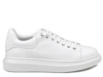 Buty męskie sportowe sneakersy męskie skórzane białe GOE NN1N4018 41