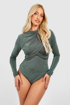 БОДИ BOOHOO С ДЛИННЫМ РУКАВОМ, оборками, стрингами 38I NG2__S