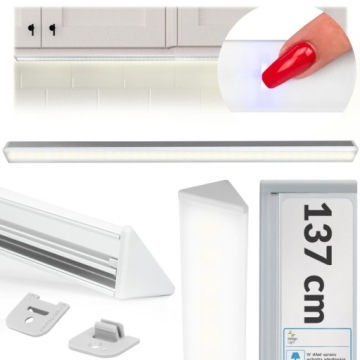 LISTWA LAMPA LED DO GARAŻU WARSZTAT ZASILACZ 137cm