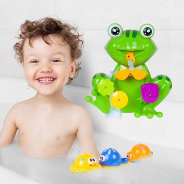 НАБОР ДЛЯ ВАННЫ ЛЯГУШКА С ЧАШКАМИ И ЖИВОТНЫМИ ДЛЯ ВАННЫ