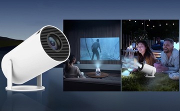 MINI PROJEKTOR HY300 4K ANDROID 11 WIFI6 BT5.0 H713 PROJEKTOR KINO DOMOWE