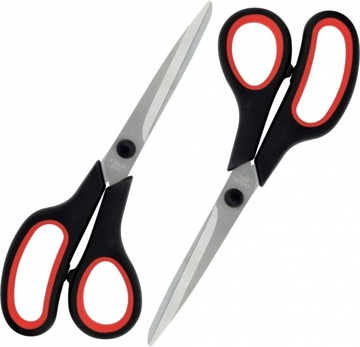 Ножницы набор с резиновой ручкой 3шт - 12см, 17,5см, 21 шт.