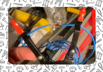 PRAKTYCZNE SZCZYPCE POMOCNICZE - DO LUTOWANIA PRZEWODÓW KABLI UCHWYT 240MM