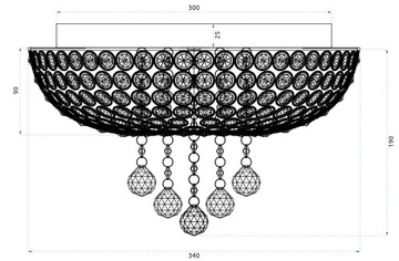 ПОТОЛОЧНЫЙ СВЕТИЛЬНИК GLAMOUR ПОТОЛОЧНЫЙ СВЕТИЛЬНИК CRYSTAL