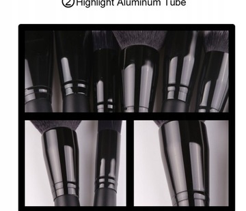 ZOREYA Черный набор кистей для макияжа глаз и лица Cosm