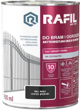 Rafil DO BRAM I OGRODZEŃ Czarny RaL 9005 0,9L MAT