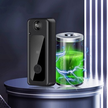 BEZPRZEWODOWY DZWONEK DO DRZWI Z KAMERĄ, INTELIGENTNY DOMOFON WI-FI, CZARNY