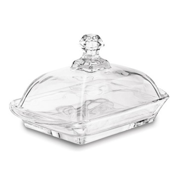 SZKLANA MASELNICZKA Z POKRYWKĄ maselnica Tadar pojemnik na masło twaróg