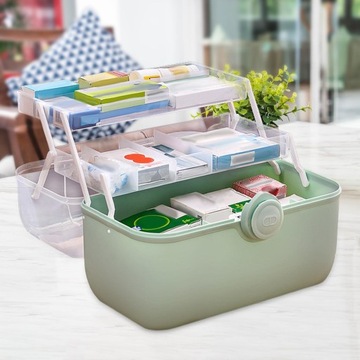 Ящик для хранения лекарств 3-х слойный контейнер для лекарств S Коробка-органайзер для лекарств