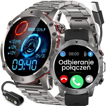 Zegarek męski SMARTWATCH Rubicon 400mAh ROZMOWY 2 paski KROKI SMS FB PULS