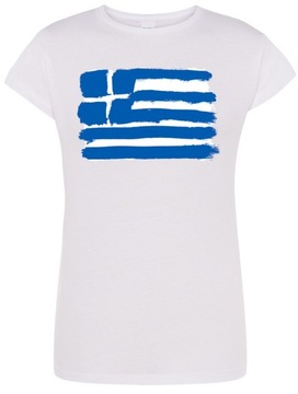 T-Shirt damski Państwa Grecja Flaga r.XL
