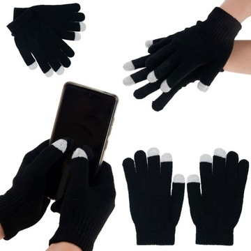 RĘKAWICZKI DOTYKOWE DO TELEFONU ZIMOWE UNISEX