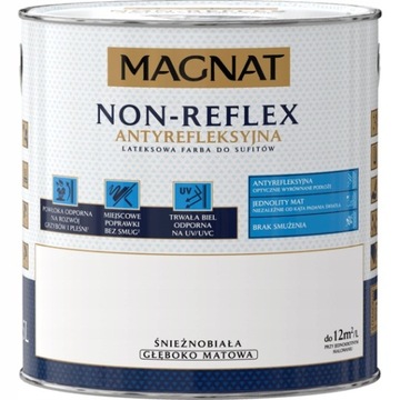 MAGNAT NON REFLEX FARBA ANTYREFLEKSYJNA BIAŁA 10L