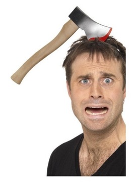 ТОПОР НА ПОВЯЗКЕ НА ХЕЛЛОУИН ПОВЯЗКА НА ГОЛОВУ С КОЛЕНЫМ ТОПОРОМ