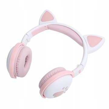 Cute Cat Ear Świecące Bezprzewodowe Słuchawki