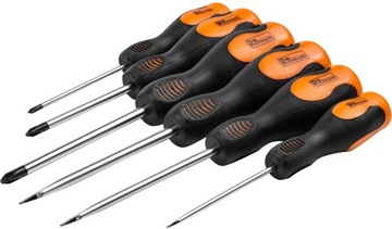 ОТВЕРТКИ С ПЛОСКОЙ ВСТАВКОЙ, 6 ЭЛЕМЕНТОВ