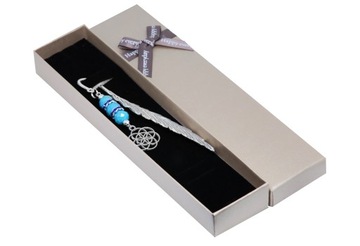 ZAKŁADKA DO KSIĄŻKI kwiat ORIENT cyrkonie pudełko