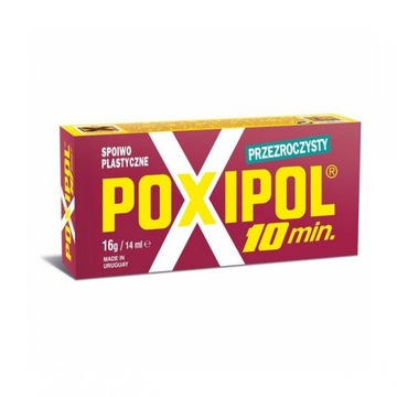 КЛЕЙ POXIPOL ПЛАСТИКОВЫЙ, ПРОЗРАЧНЫЙ, СИЛЬНОСТЬ 10 ​​МИН.