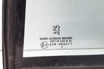 KOLEJNICE OKNO ZADNÍCH DVEŘE PEUGEOT 607 (9D, 9U) 43R000677 2.2L DIESEL 98KW