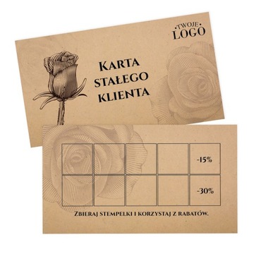 Karty Stałego Klienta do salonu druk z logo 200