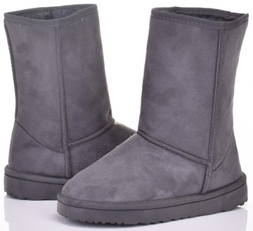 УДОБНЫЕ, УТЕПЛЕННЫЕ ЖЕНСКИЕ БОТИНКИ, КЛАССИЧЕСКИЕ СЕРЫЕ ЗИМНИЕ БОТИНКИ