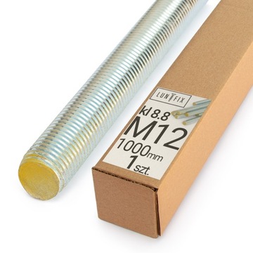 Pręt gwintowany M12x1000 mm ocynk ocynkowany szpilka kl. 8.8 DIN 976 1 szt.