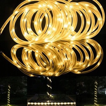 ЛАМПЫ ПРОВОЛОЧНЫЕ ШЛАНГИ 100 LED 12M СОЛНЕЧНАЯ ХОЛОДНАЯ.
