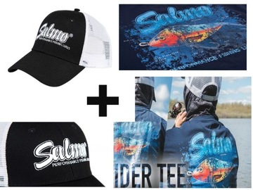 NA PREZENT KOSZULKA + CZAPKA WĘDKARSKA SALMO M