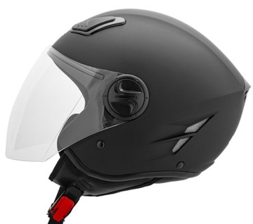 KASK MOTOCYKLOWY OTWARTY CZARNY MAT HOMOLOGACJA S