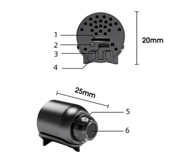 Мини-камера HD1080P Wi-Fi с функцией ночного видения