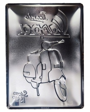 Вывеска VESPA ICONIC SINCE 1946 постер скутер металл 30х40