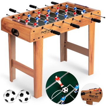 STÓŁ DO PIŁKARZYKÓW NEOSPORT 70x37x62CM DREWNIANY SOLIDNA GRA DLA DZIECI
