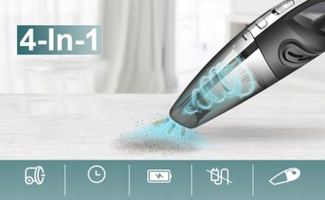 ODKURZACZ SAMOCHODOWY BEZPRZEWODOWY RĘCZNY MOCNY AKUMULATOROWY DO AUTA 120W