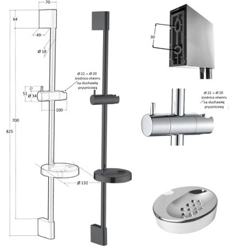 Смеситель для душа SHOWER ROD, смеситель для умывальника, LOFT SET
