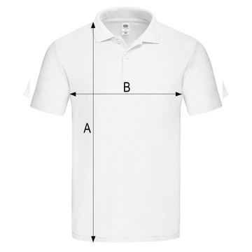 МУЖСКАЯ ФУТБОЛКА ПОЛО FRUIT OF THE LOOM ORIGINAL, белая, XL